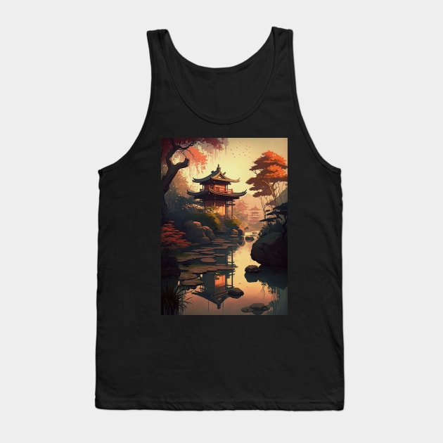 Japanese Garden Tank Top by Durro